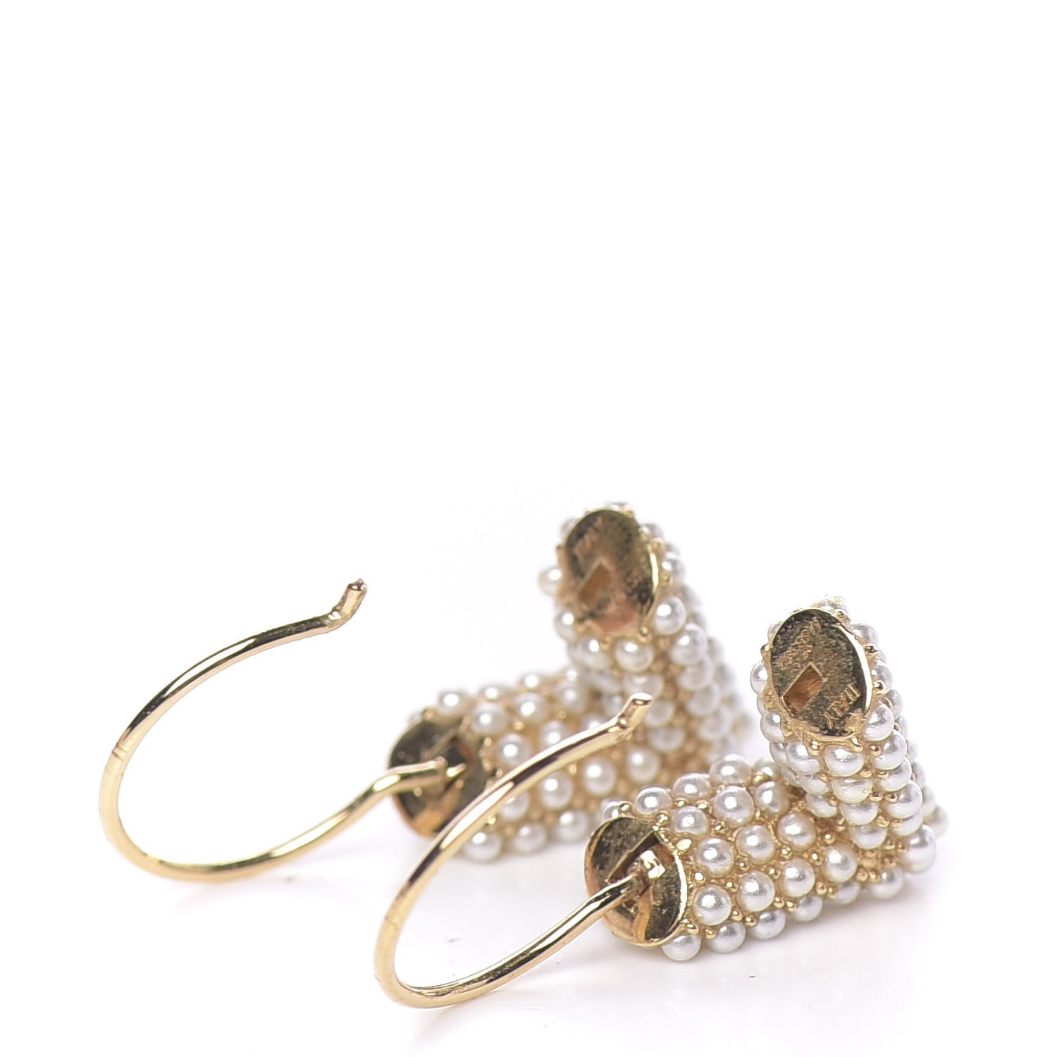 Louis Vuitton Essential V Perle Hoop Earrings Gold 445950