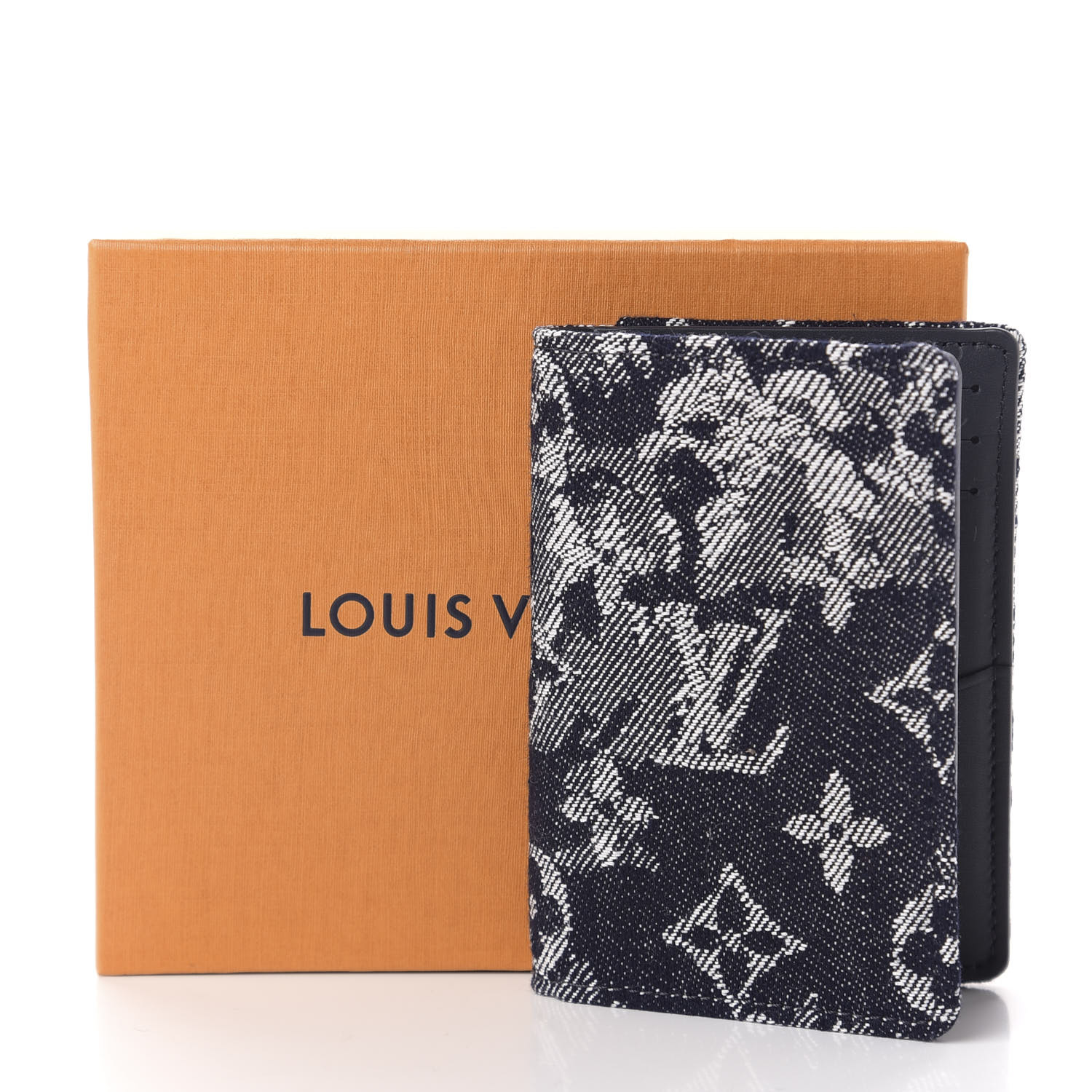 LOUIS Monogram Tapestry Pocket Organizer Bleu 618669 FASHIONPHILE