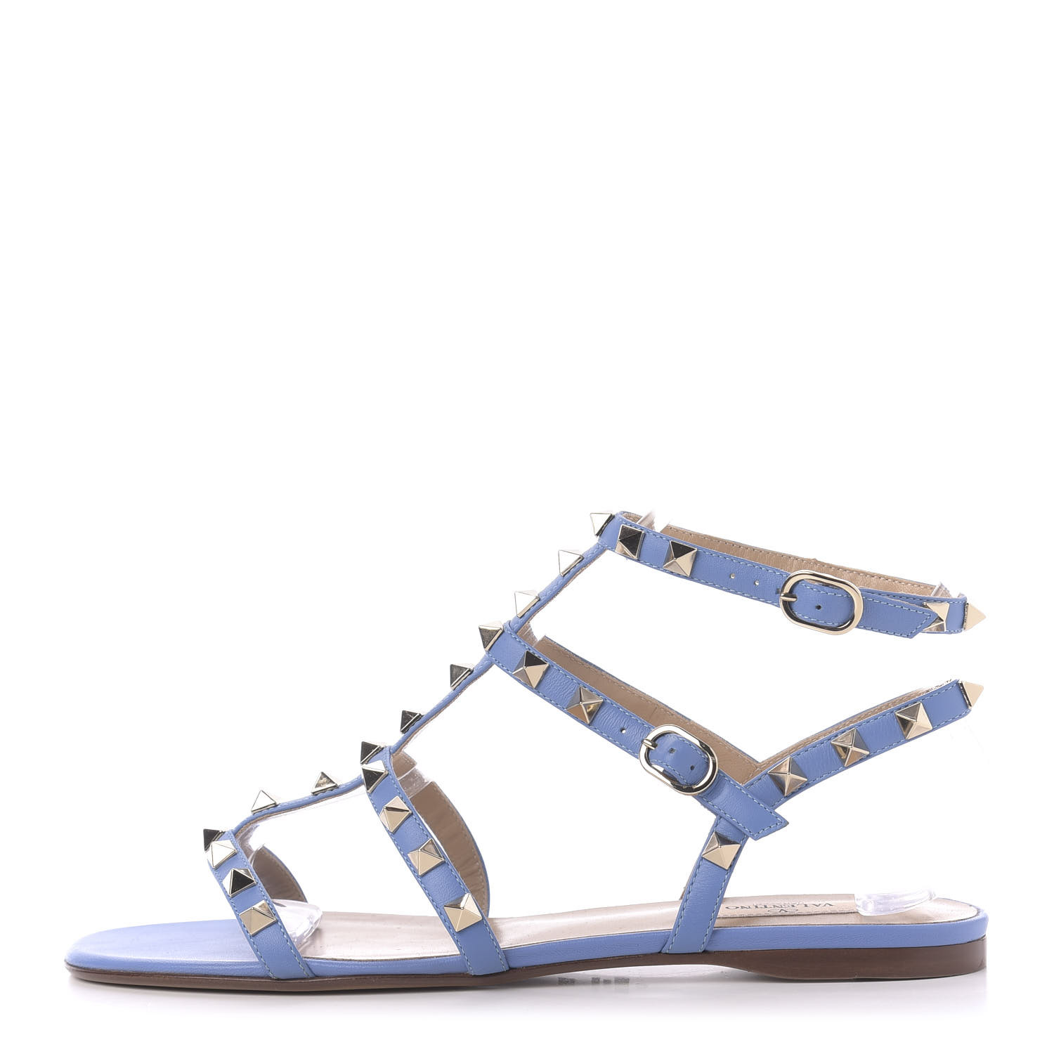 valentino blue rockstud sandals