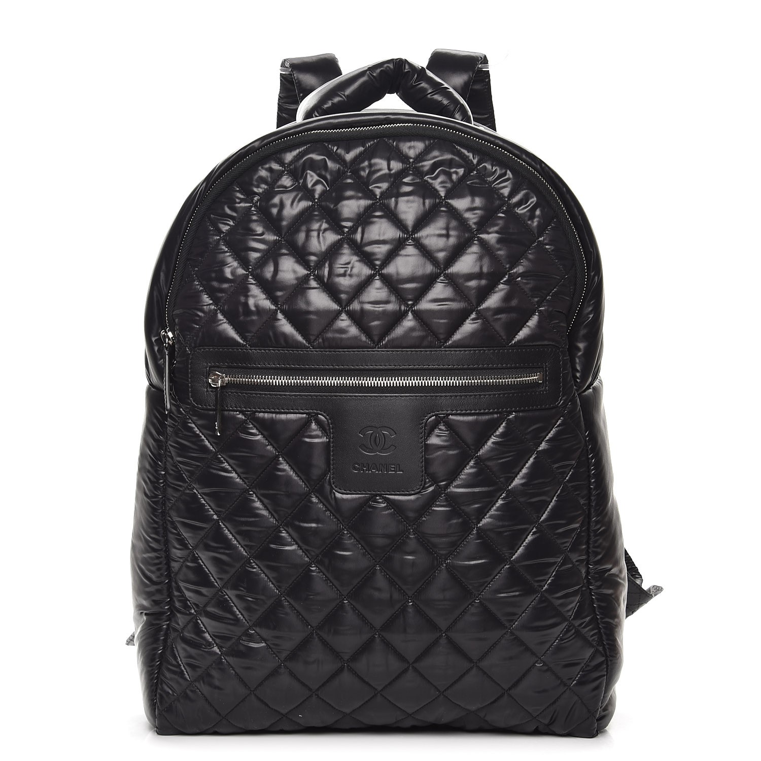 CHANEL Nylon Quilted XL Coco Cocoon Backpack Black 227509