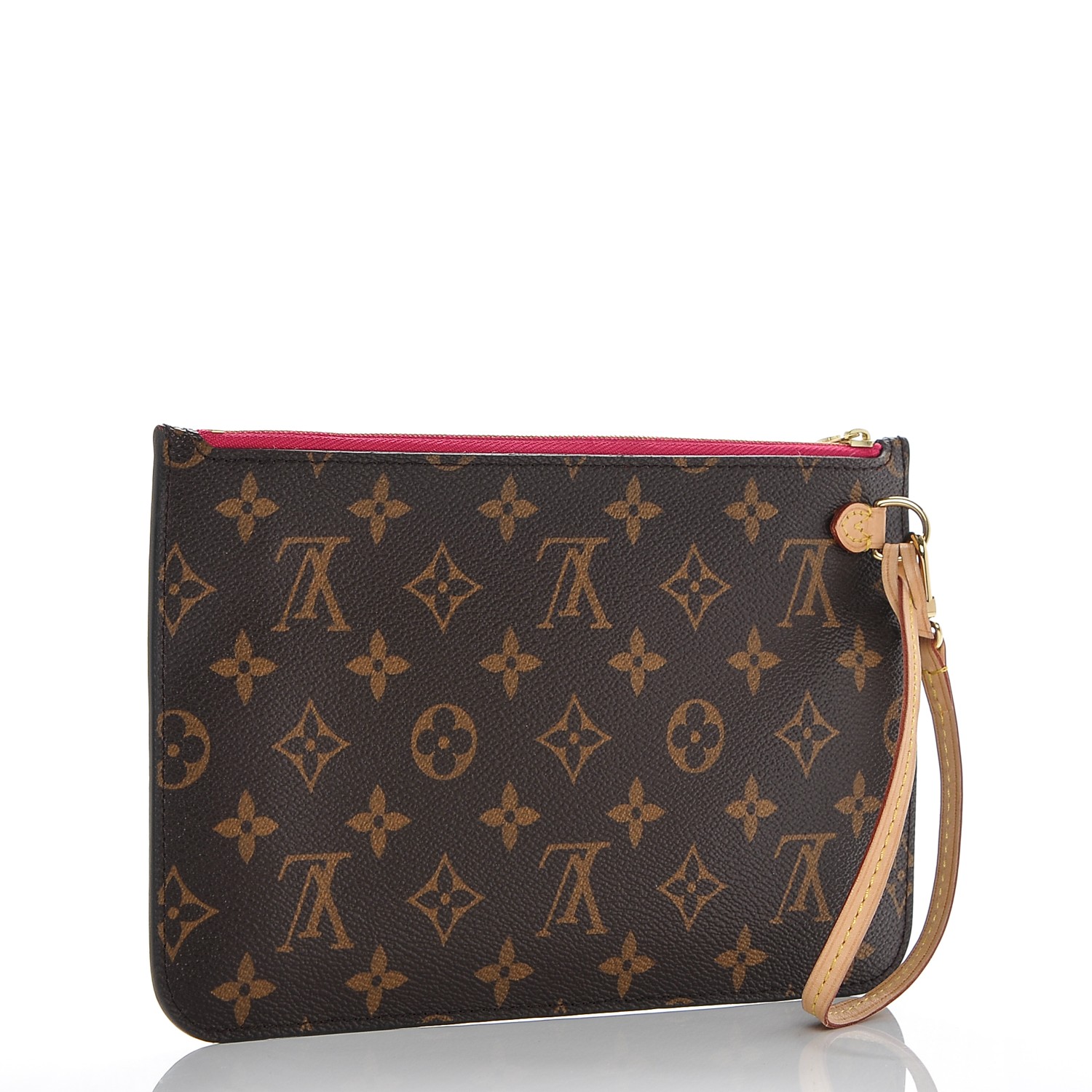 LOUIS VUITTON Monogram Neverfull MM GM Pochette Pivoine 186542