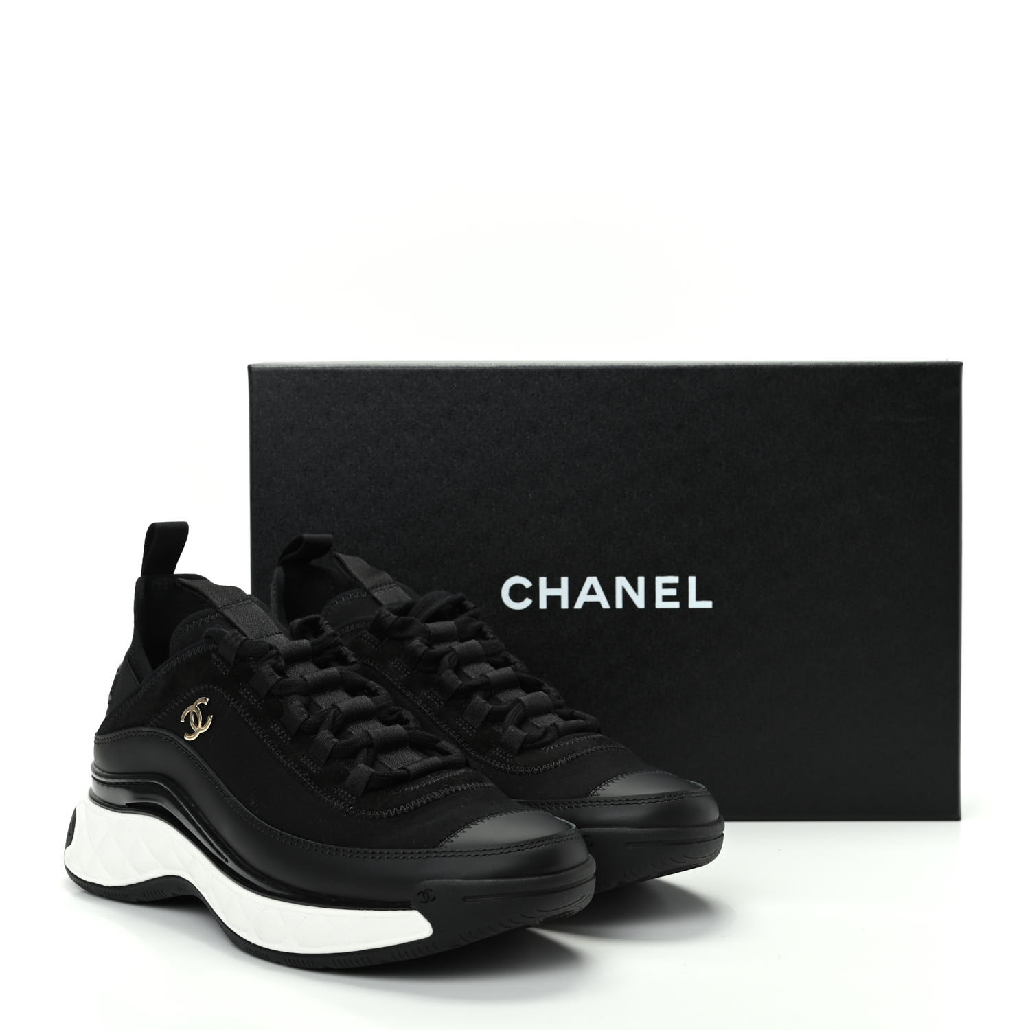 chanel velvet calfskin sneakers