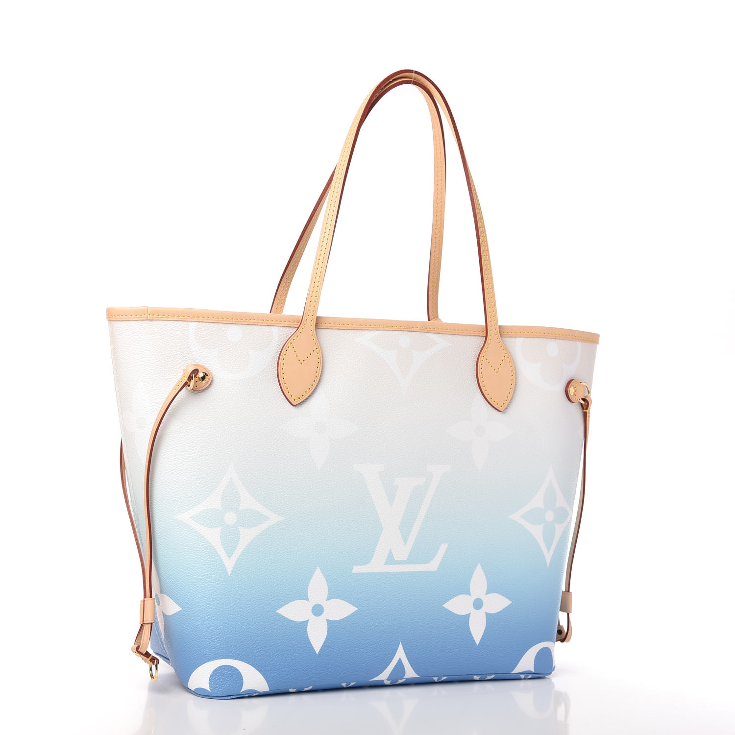 Louis Vuitton Blue Monogram By the Pool Neverfull MM Tote Bag 48lvs423