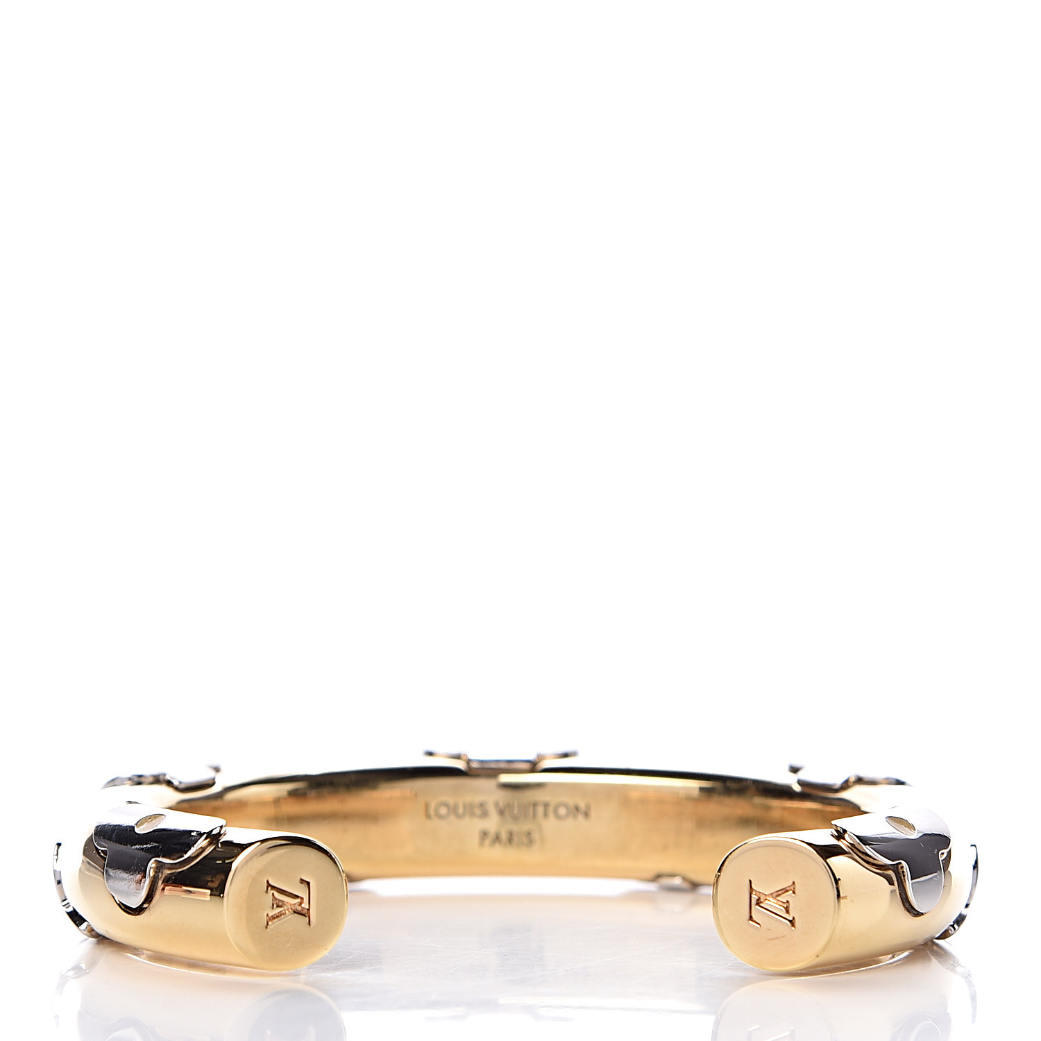LOUIS VUITTON Daily Monogram Bracelet S Gold 483933