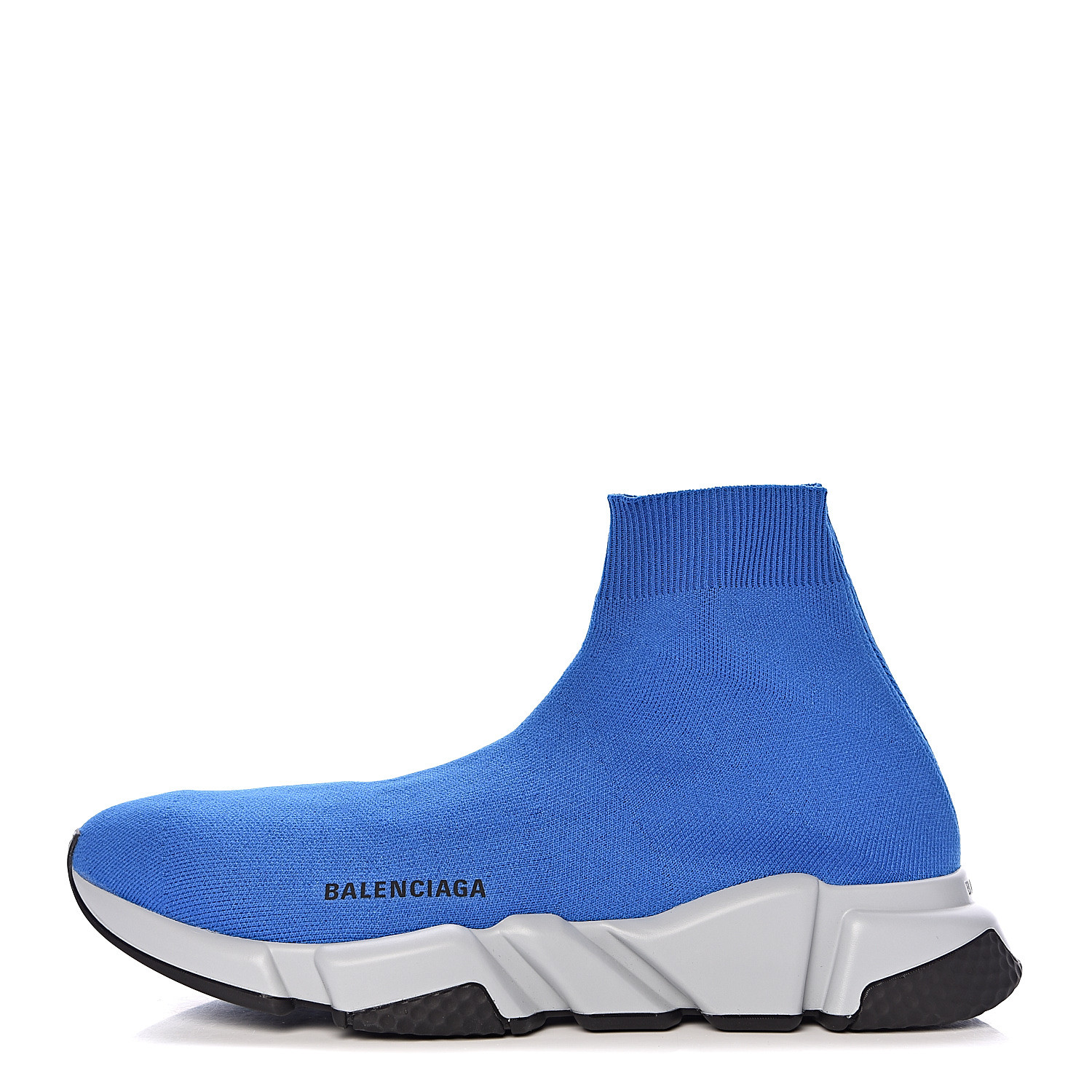 BALENCIAGA Neoprene Knit Mens Speed Trainer Sneakers 10 Blue 483440