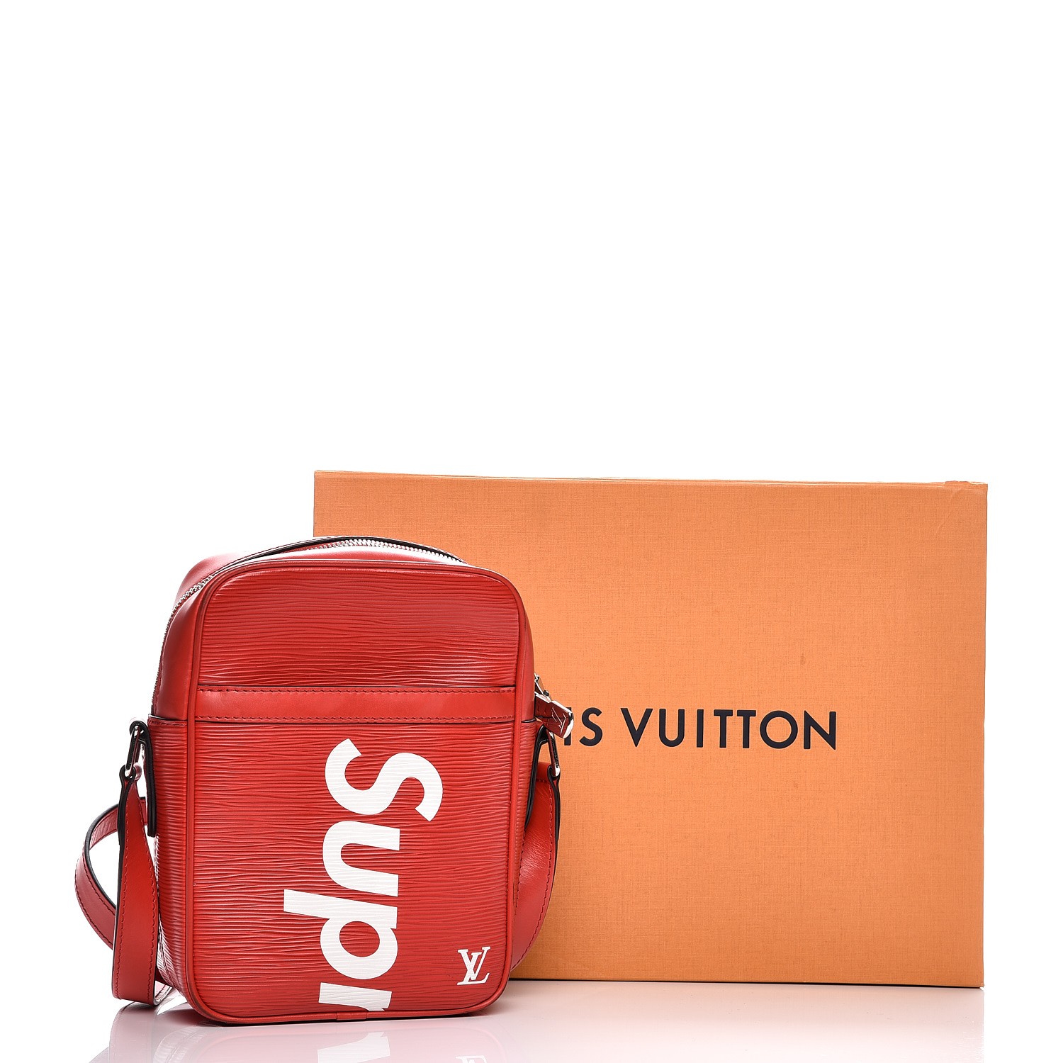 louis vuitton x supreme danube epi pm red