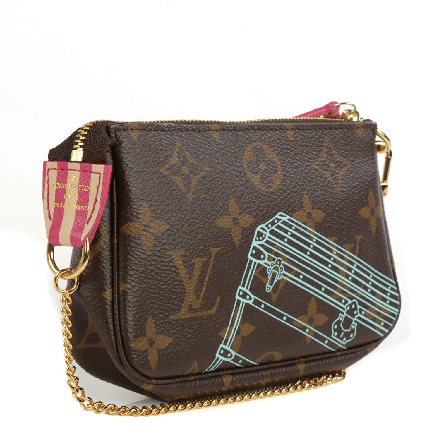 LOUIS VUITTON Monogram Christmas Animation Mini Pochette Accessories 113158