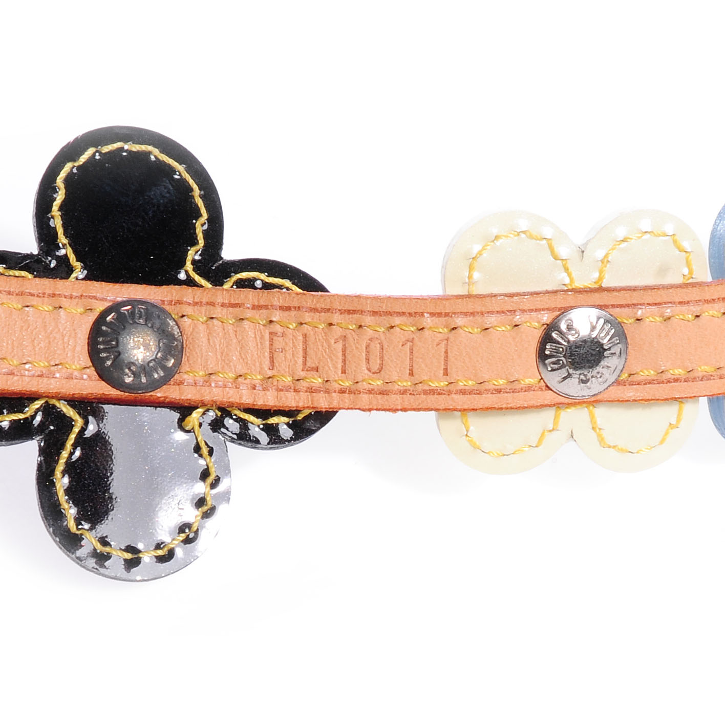 LOUIS VUITTON Vernis Fleur Double Wrap Bracelet 63971