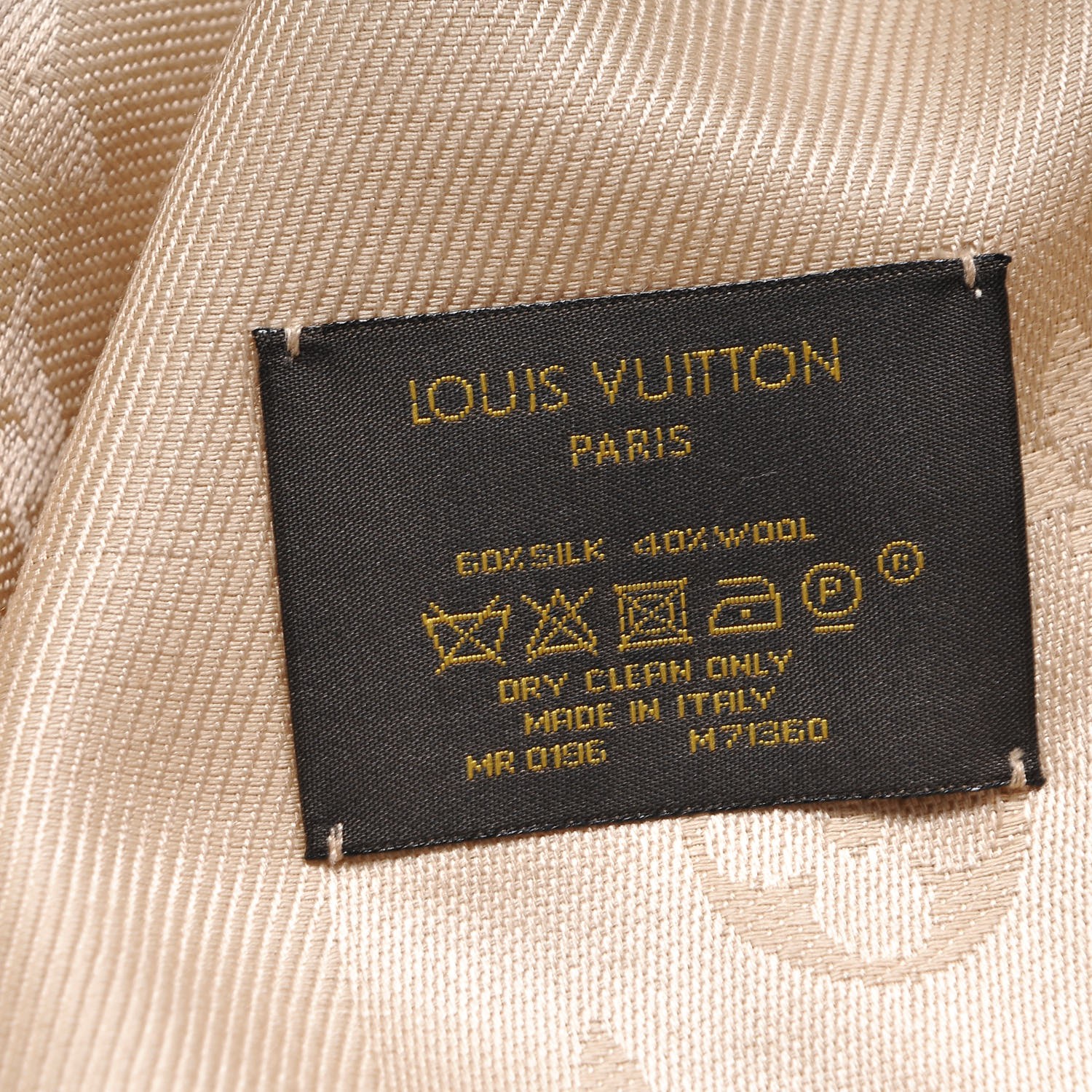 Louis Vuitton Shawl Label  Natural Resource Department