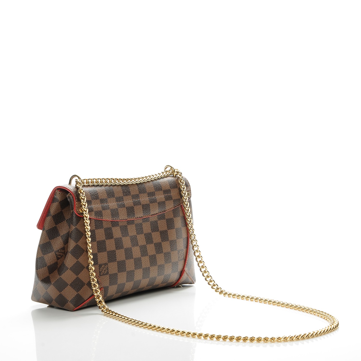 LOUIS VUITTON Damier Ebene Caissa Clutch Cerise Cherry 203070