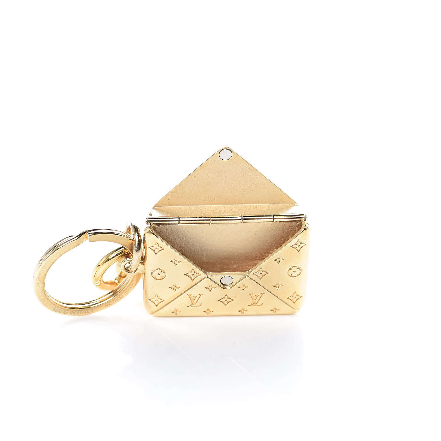 LOUIS VUITTON Love Note Envelope Bag Charm Key Holder Gold 414814