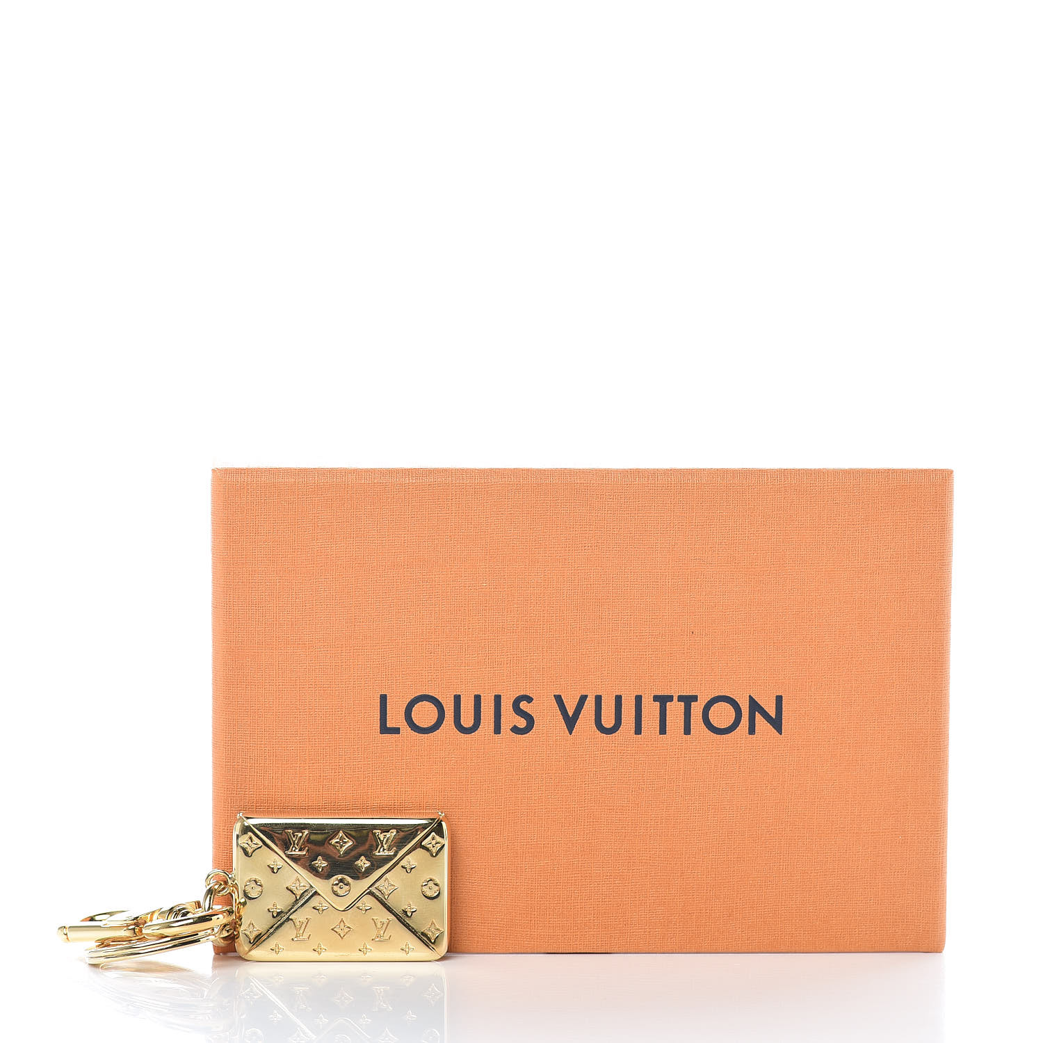 LOUIS VUITTON Love Note Envelope Bag Charm Key Holder Gold 414814