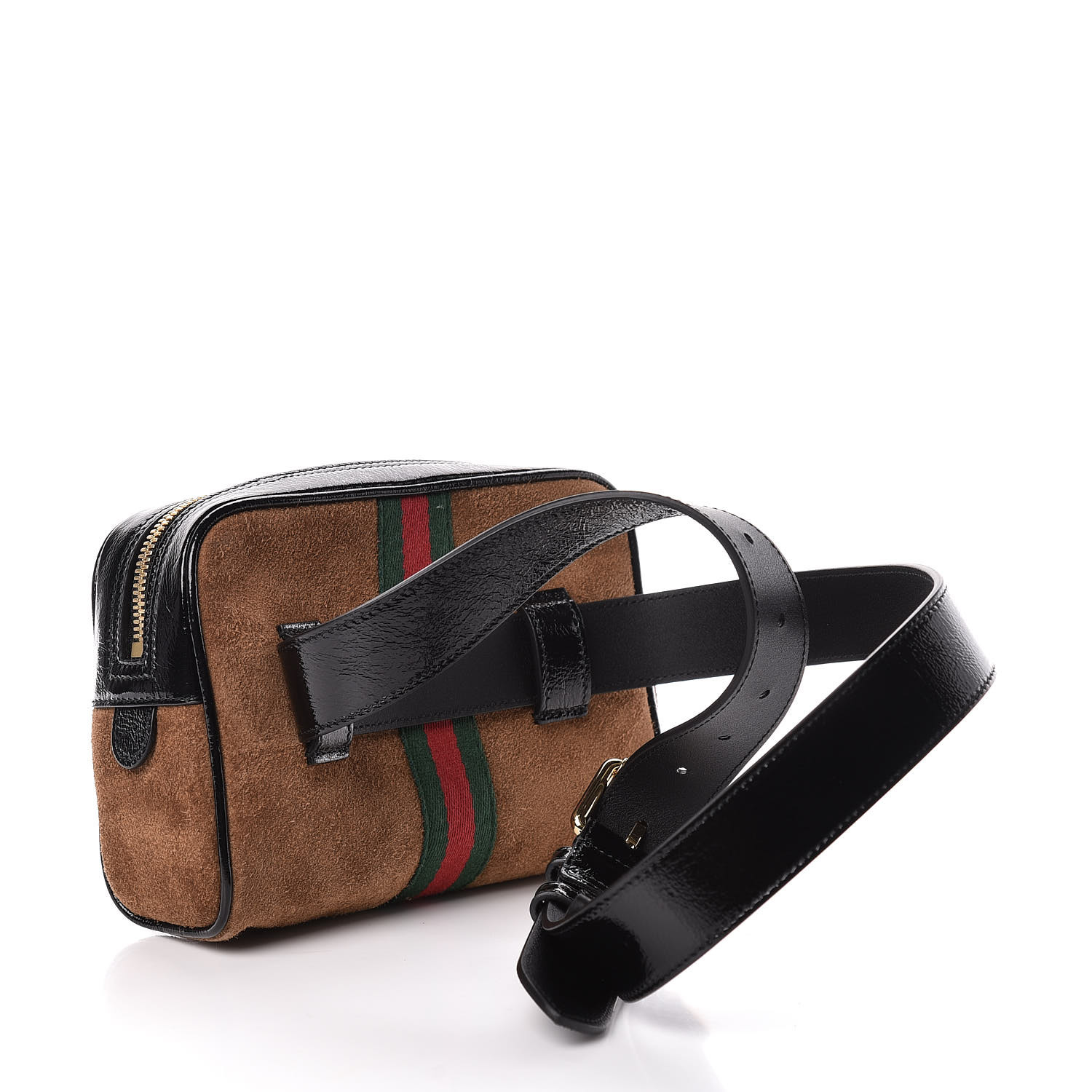 GUCCI Suede Small Ophidia Belt Bag 85 34 Brown 452111