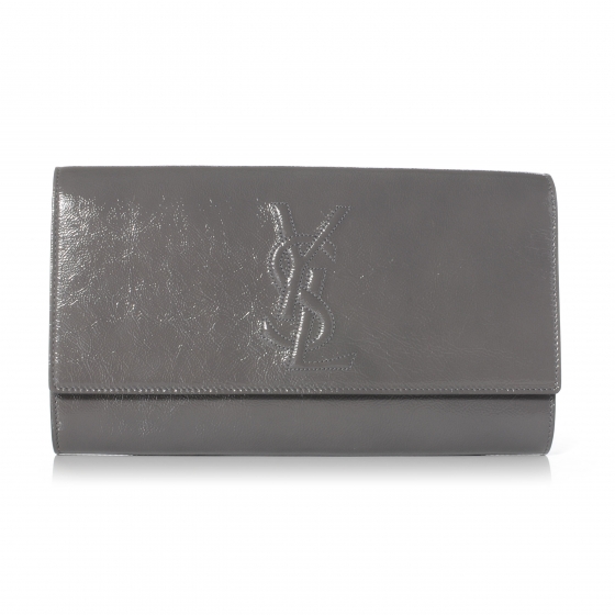 ysl grey clutch