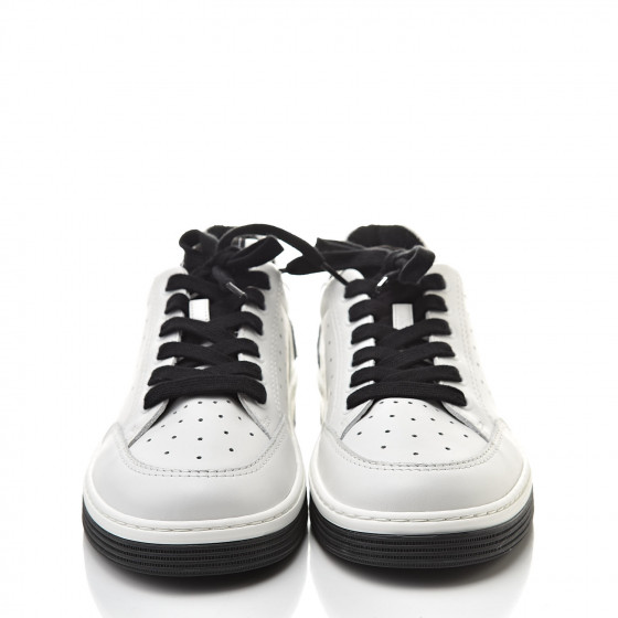 chanel calfskin womens logo sneakers