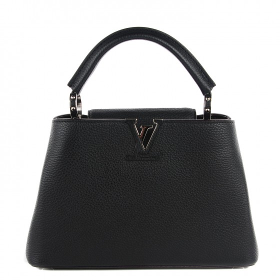 LOUIS VUITTON Taurillon Capucines BB Black 114999