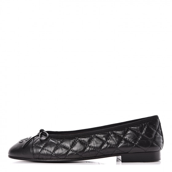 chanel aged calfskin ballerina