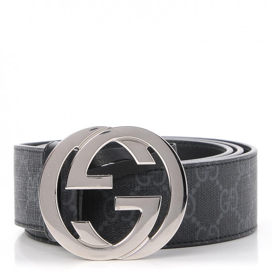 gucci monogram belt black