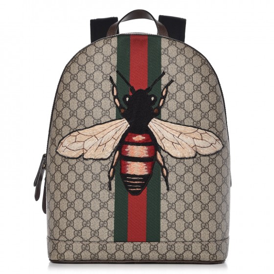 black gucci backpack with bee