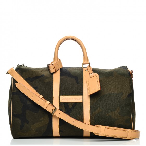 louis vuitton supreme camo keepall