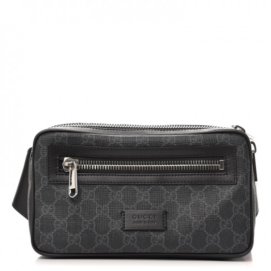 GUCCI GG Supreme Monogram Soft Belt Bag Black 247896