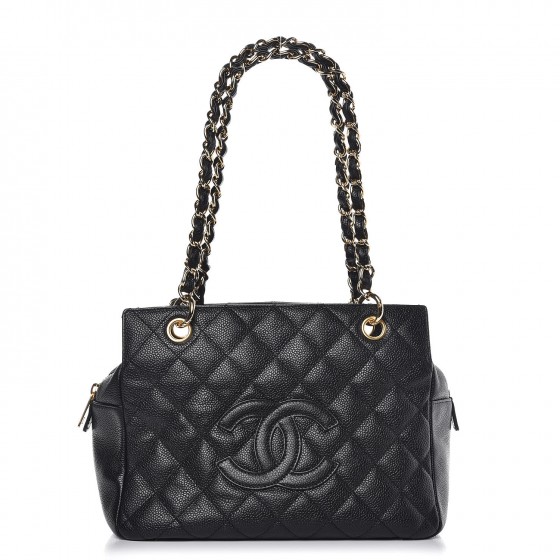 CHANEL Caviar Quilted Petit Timeless Tote PTT Black 277523