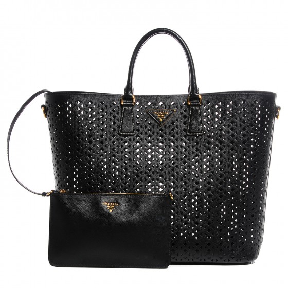 prada perforated tote