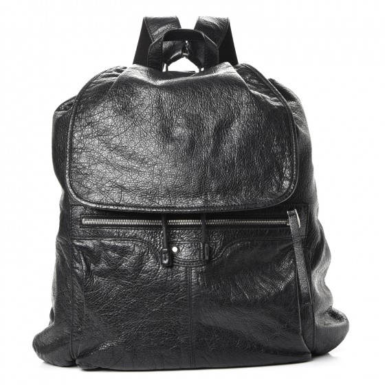 BALENCIAGA Agneau Classic Hardware Traveler S Backpack Black 258186