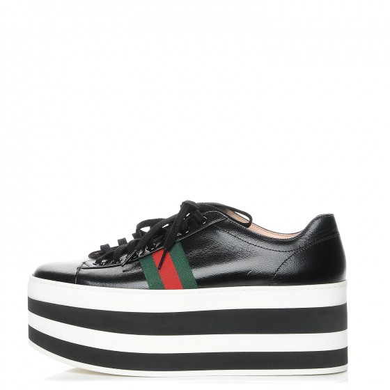 black and white platform sneakers