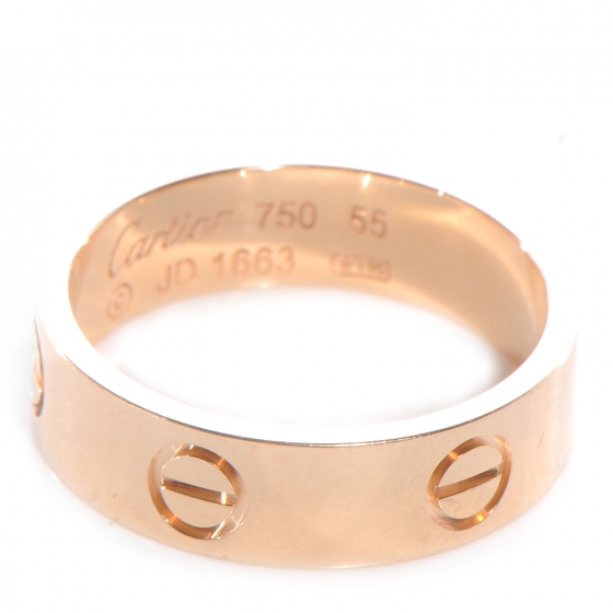 CARTIER 18K Yellow Gold 5.5mm LOVE Ring 