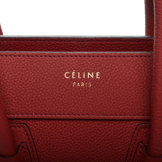 celine micro luggage red