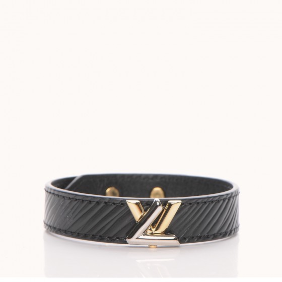 louis vuitton epi twist it bracelet 17 black 204603