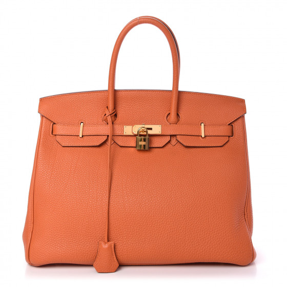 HERMES Togo Birkin 35 Orange