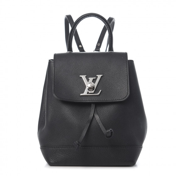 LOUIS VUITTON Calfskin Lockme Mini Backpack Black 613197