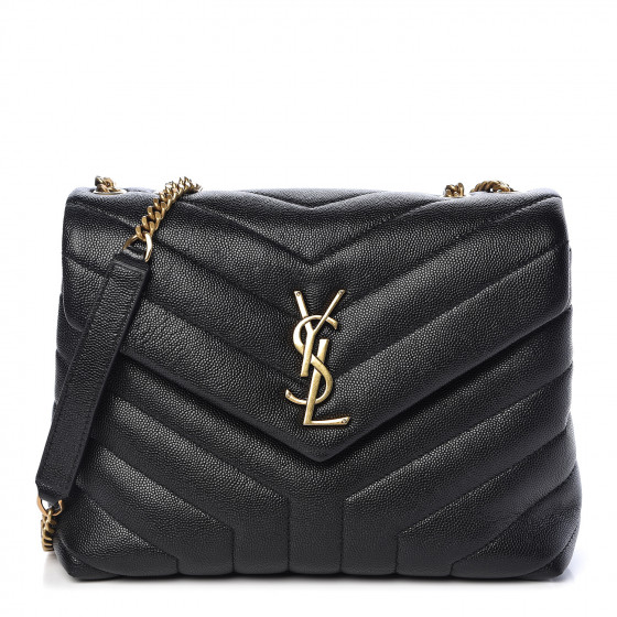 ysl loulou grained leather