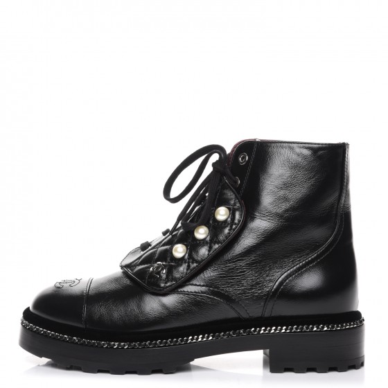 haskell crinkled leather and logo combat boot