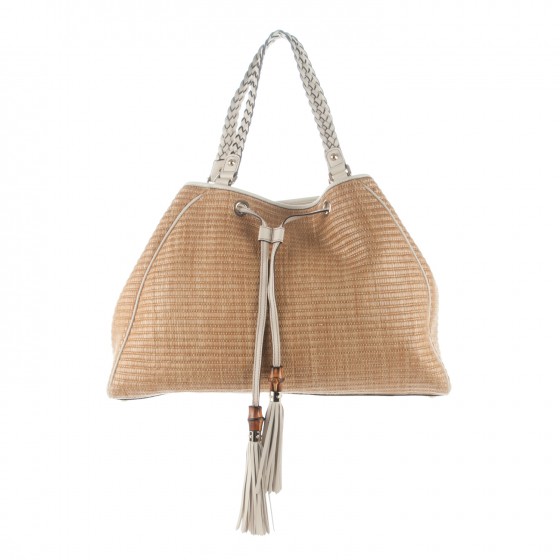 gucci straw tote
