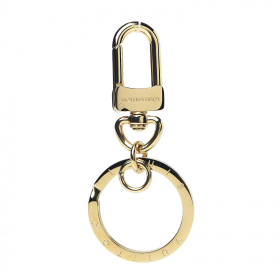 LOUIS VUITTON Key ring holder chain Bag charm AUTH Broncorail Leopard Heart  F/S