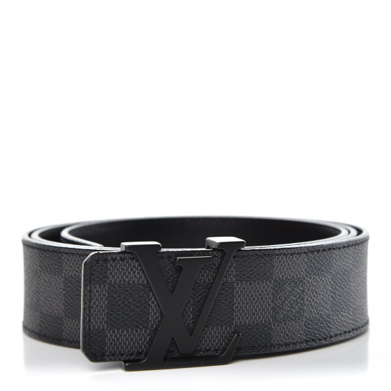 Louis Vuitton - LV Initials 40mm Reversible Belt - Damier Canvas - Graphite - Size: 90 cm - Luxury