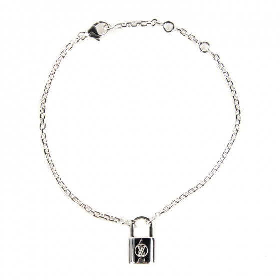 LOUIS VUITTON Sterling Silver Lockit Bracelet 131229