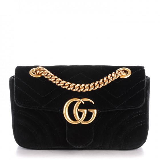 gucci black velvet clutch