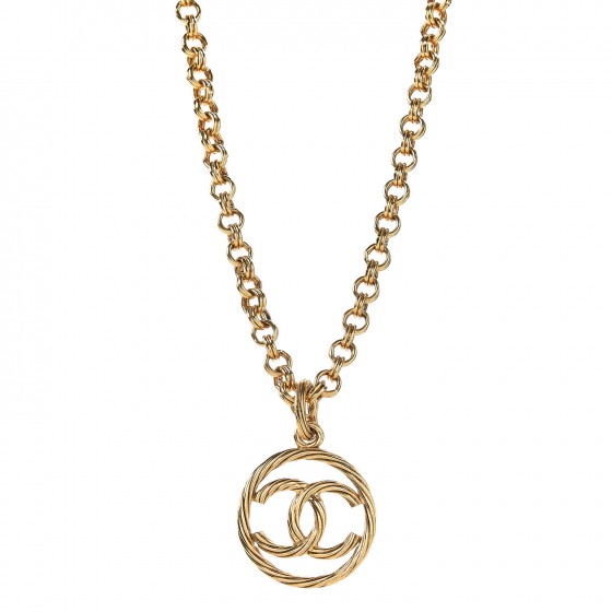 CHANEL Chain CC Long Necklace Gold 292595