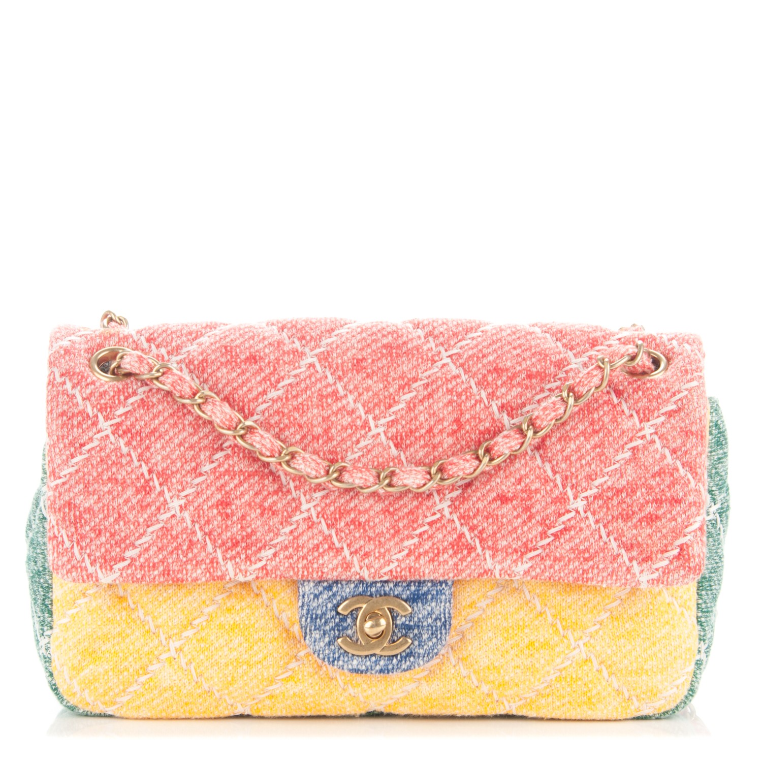 chanel quilted fabric bag