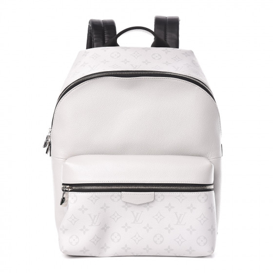 LOUIS VUITTON Taiga Monogram Discovery Backpack PM White 455159