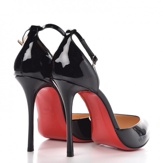 black louboutin heels with ankle strap