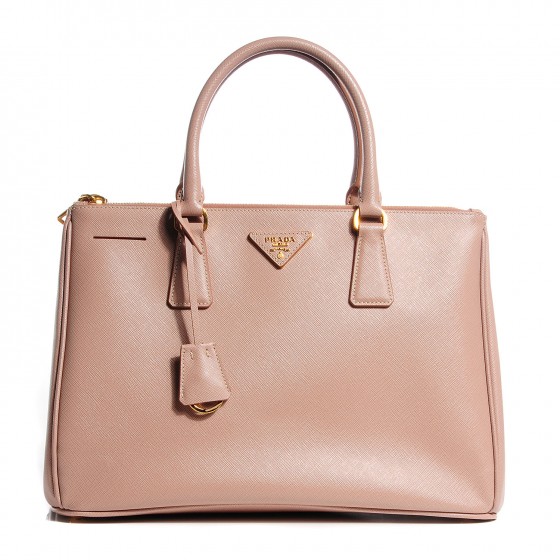 prada saffiano double zip