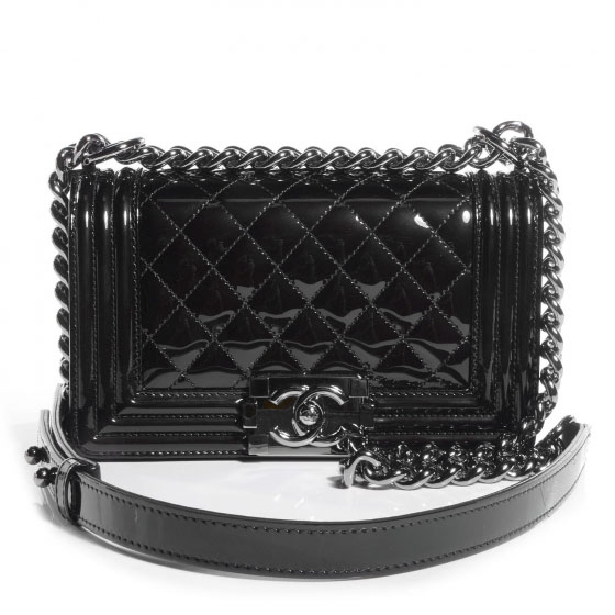 chanel boy bag patent leather