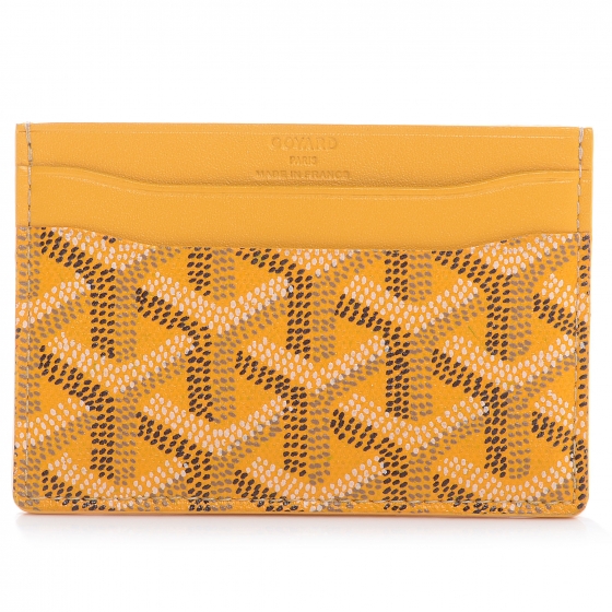 goyard yellow card holder