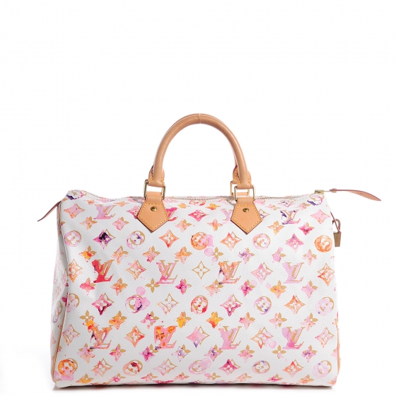 louis vuitton aquarelle watercolor speedy 350 LOUIS VUITTON Watercolor Aquarelle Speedy 35 White 64522