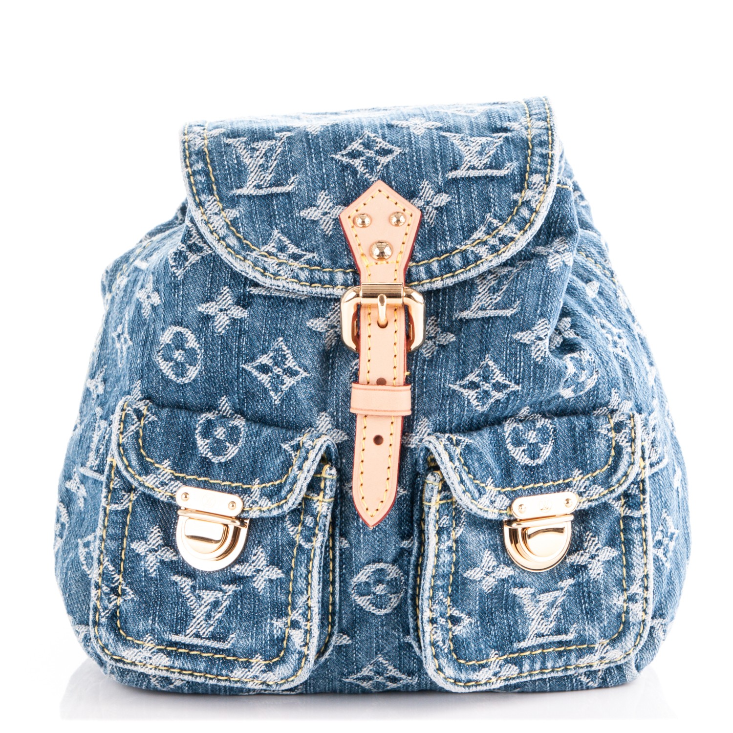 LOUIS VUITTON Denim Sac a Dos Backpack PM Blue 178212